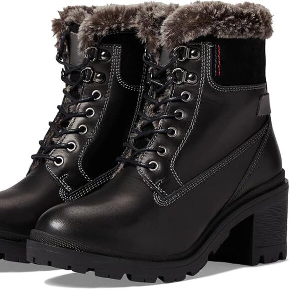 NEW  ERIC MICHAEL Leather Waterproof Phyllis Heel Booties Black for women 561tn - Picture 9 of 9